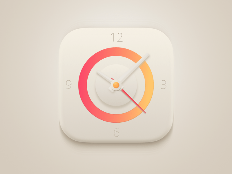 Clock App Icon Sketch freebie - Download free resource for Sketch