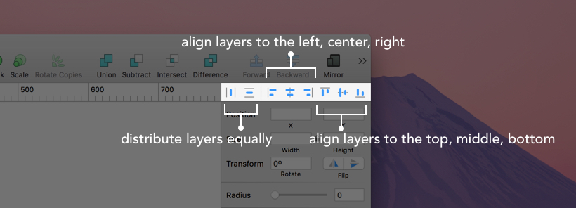 Aligning layers · Sketch