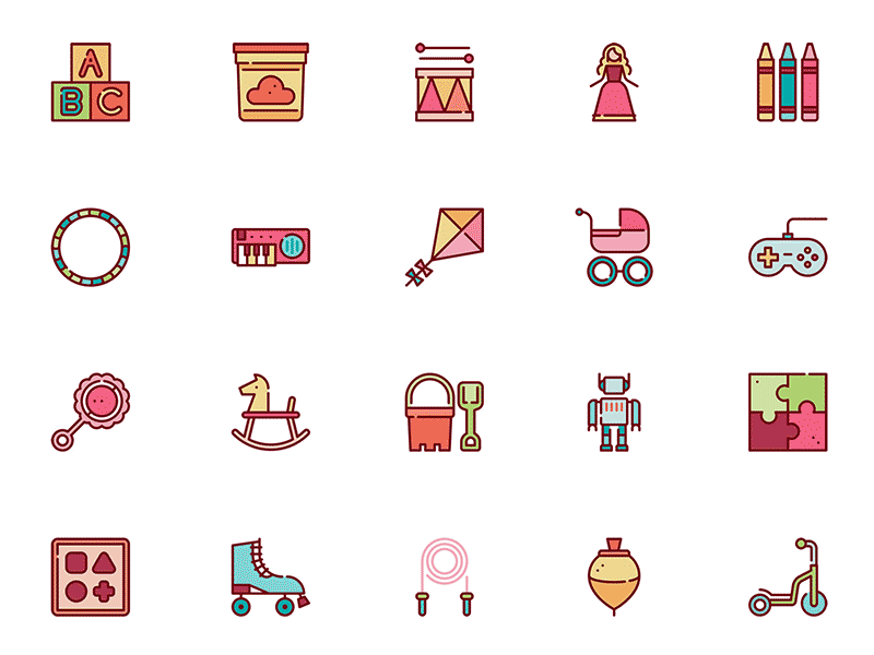 Premium Vector | Set of toys sketches and baby accessories
