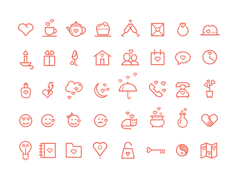Free 9 St.Valentines Day Icons For Sketch - TitanUI