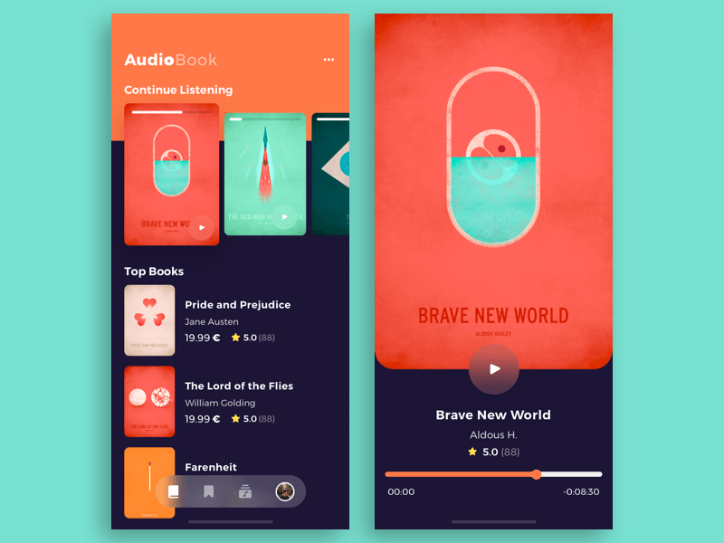 audio book app library