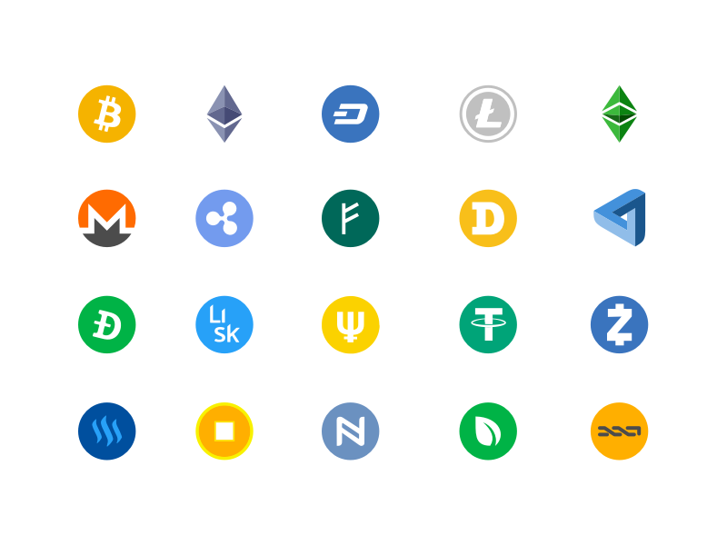 100 Cryptocurrency Vector Icons Sketch freebie - Download free resource