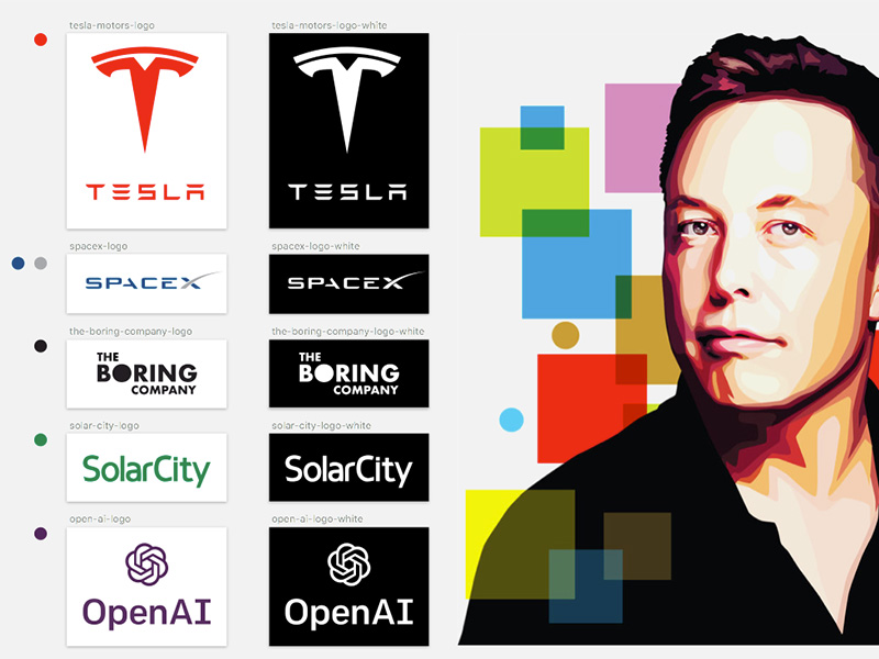 Elon Musk Companies and Logos Search by Muzli