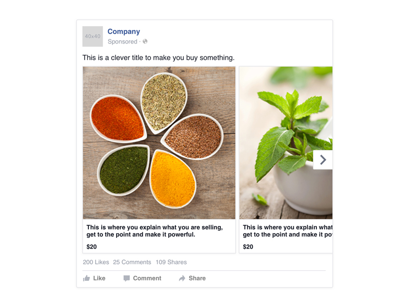 ads template: Facebook Ads Illustrator Template