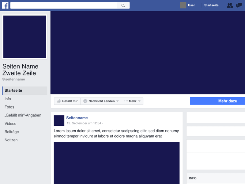 Facebook Page Layout 