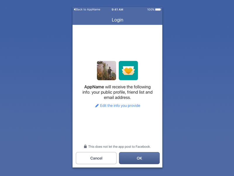 Facebook Connect Permissions Template Sketch freebie - Download free  resource for Sketch - Sketch App Sources