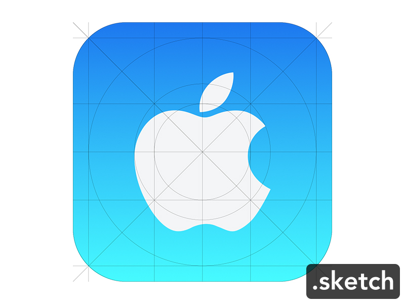Apple Icon iOS7 Guide Sketch freebie - Download free resource for ...
