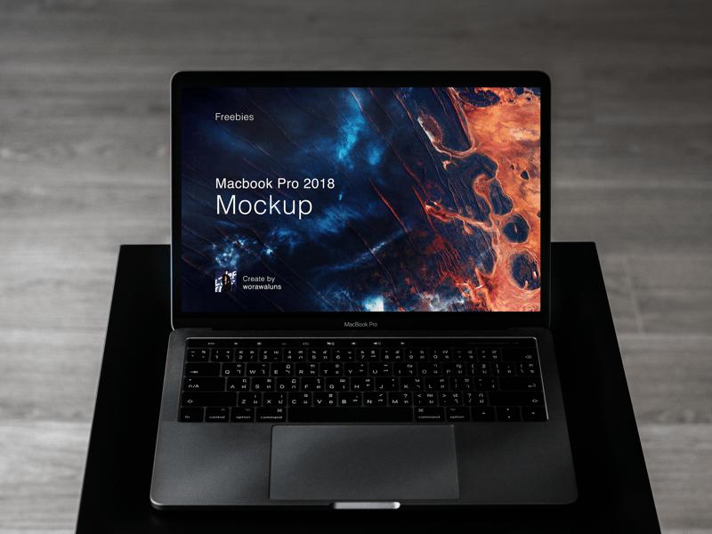 New MacBook Pro 16 inch mockups in front view