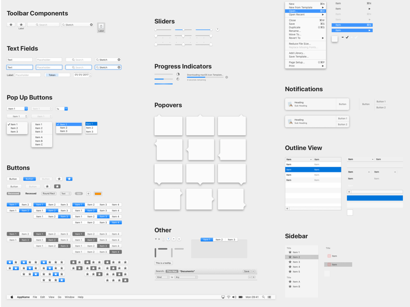 Spark, A free Sketch Library for UX Designers by Jesse Wallace on Dribbble