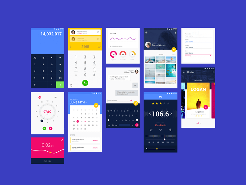  Android  Material Design  App  Templates free  resources for 