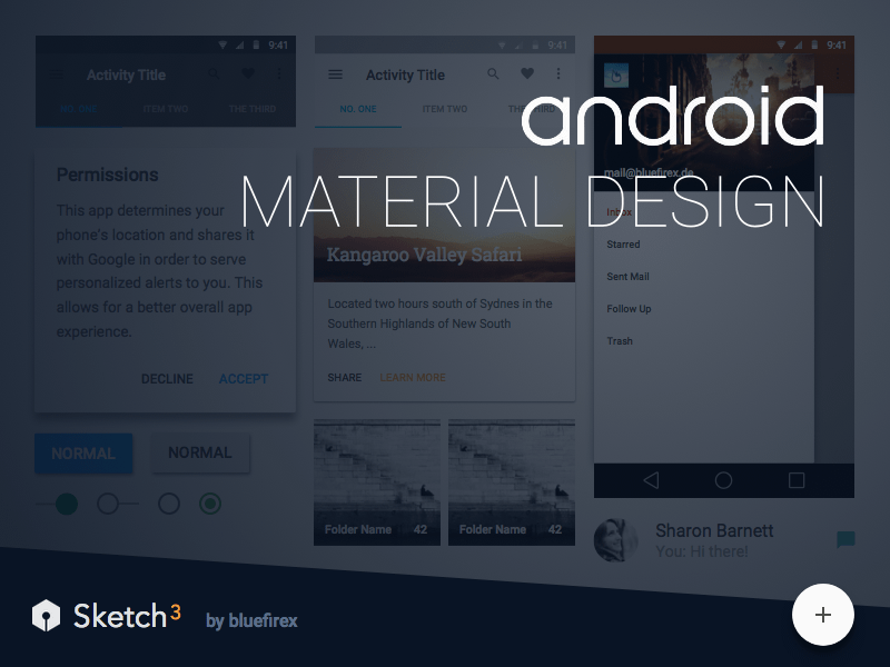 Material Design Android Sketch Freebie - Download Free Resource.