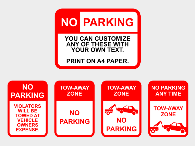 Printable Free Printable No Parking Signs PRINTABLE TEMPLATES