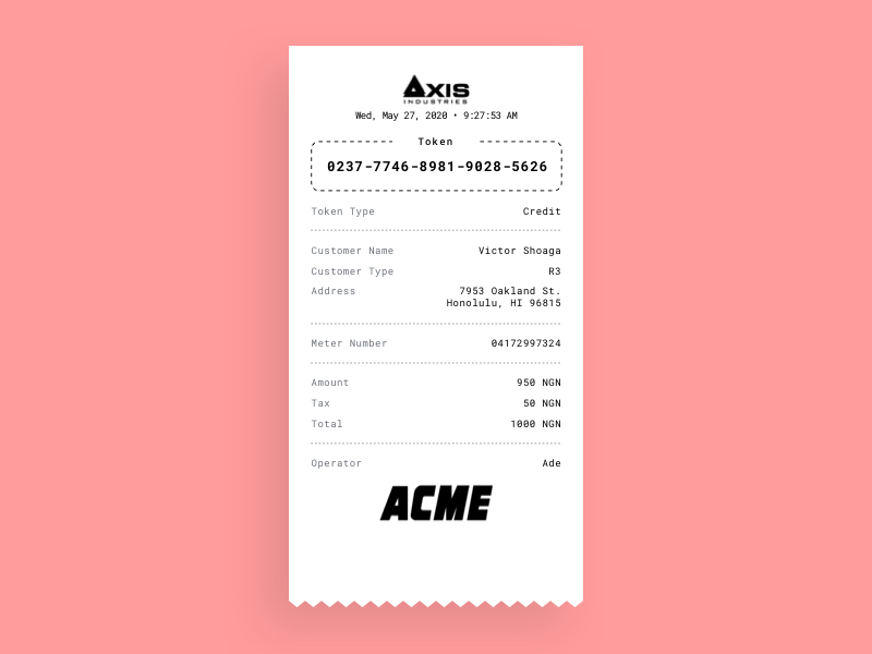 thermal printer receipt template html pulp