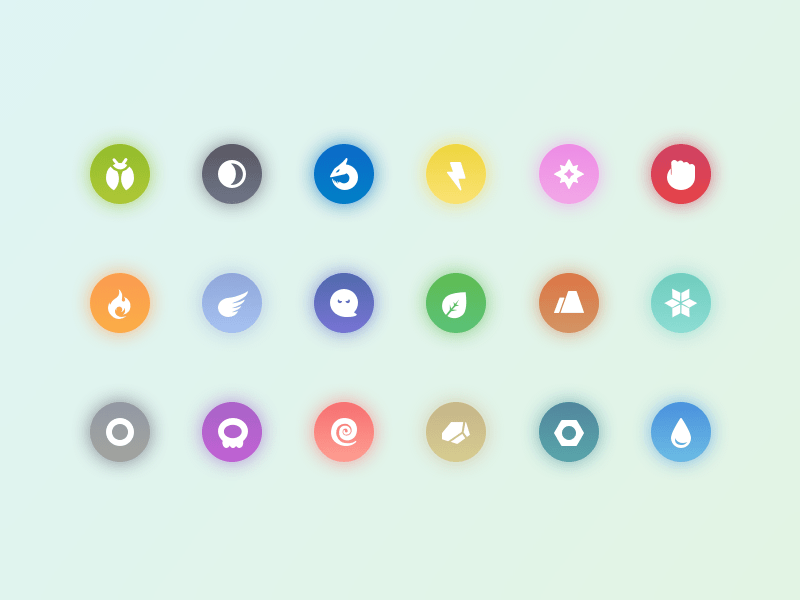 Pokemon Types Icons Sketch Freebie Download Free Resource For Sketch Sketch App Sources