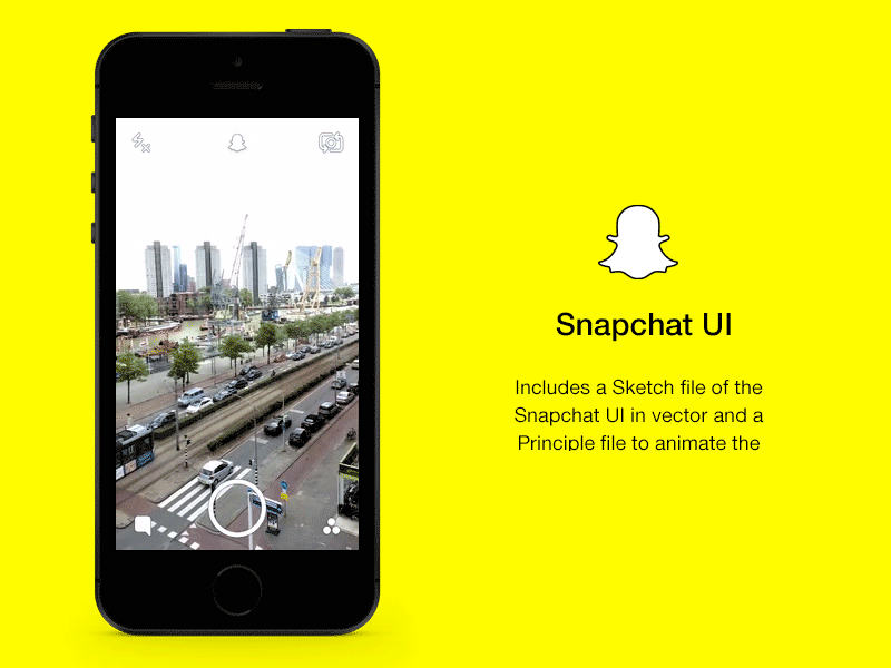 Download Snapchat Ui And Principle Animation Sketch Freebie Download Free Resource For Sketch Sketch App Sources