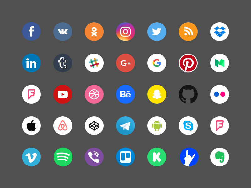 Social Icons Sketch freebie - Download free resource for Sketch