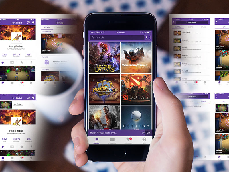Twitch.tv Android App Redesign Concept on Behance