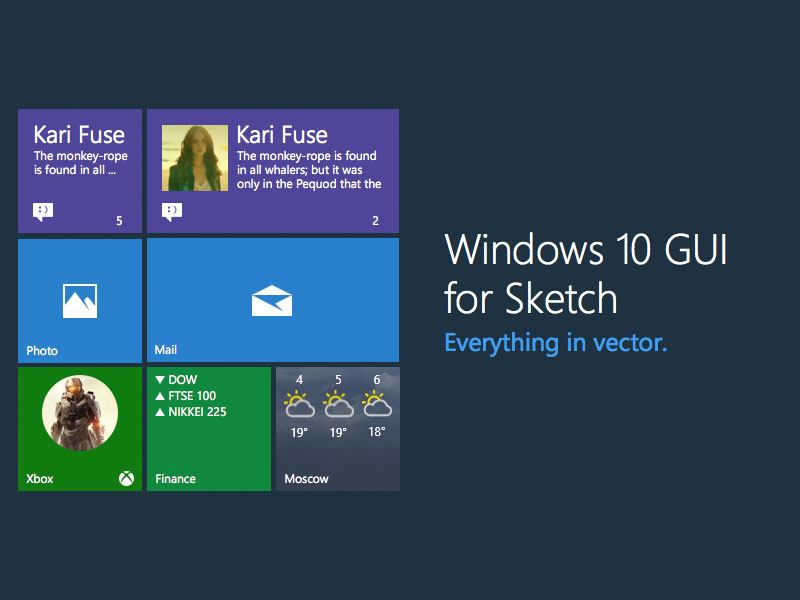 Windows 10 UI Kit for Sketch on Behance