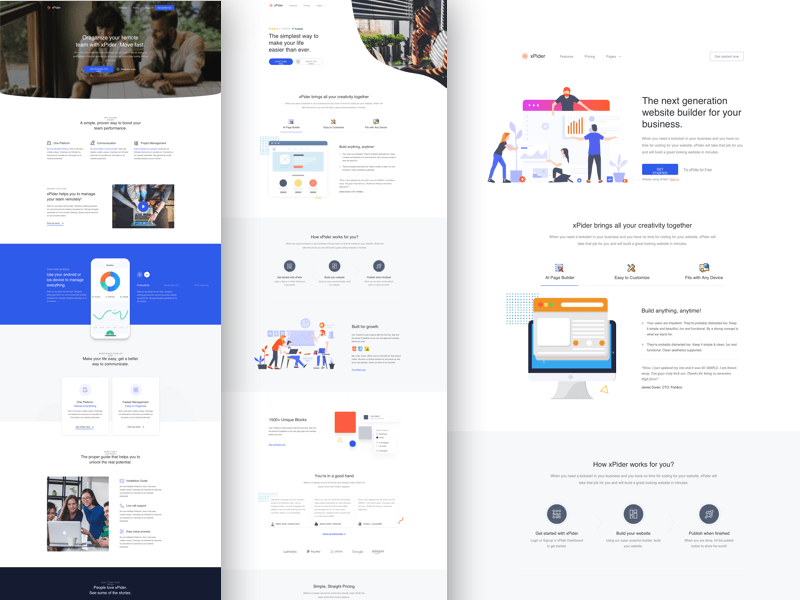 SaaS Business - Free Landing Page for Sketch - uistore.design