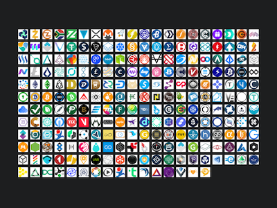 236 Cryptocurrency Icons and Logos